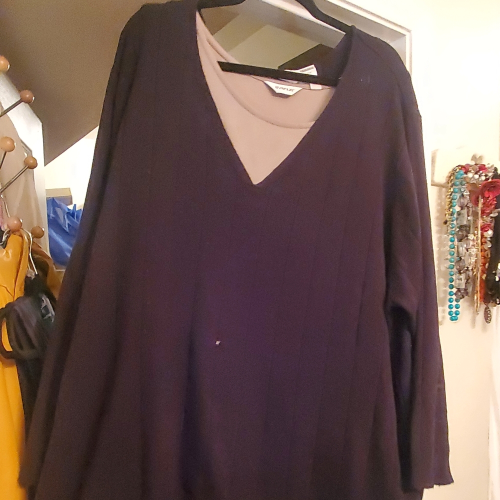 Roamans Plus Size 4X Black Sweater